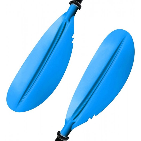 HEIMUNI Kayak Paddle Oar Aluminum Alloy Adjustable Portable Detachable Paddles Oars for Inflatable Boat Kayak Blue