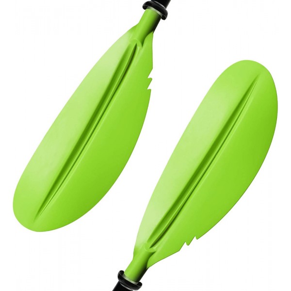 HEIMUNI Kayak Paddle Oar Aluminum Alloy Adjustable Portable Detachable Paddles Oars for Inflatable Boat Kayak Green