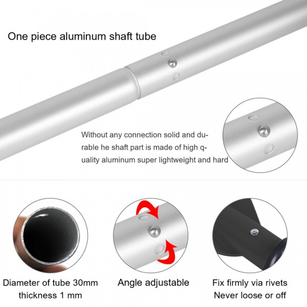 HEIMUNI Doppelpaddel Kajak Paddel, Kanu Paddel Aluminium Sup Doppelpaddel 222cm Stechpaddel Super Leicht für Schlauchboot, Kanu, Kanadier Boot Ruderboot Schwarz