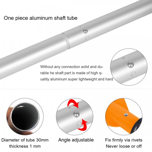 HEIMUNI Doppelpaddel Kajak Paddel, Kanu Paddel Aluminium Sup Doppelpaddel 222cm Stechpaddel Super Leicht für Schlauchboot, Kanu, Kanadier Boot Ruderboot Orange