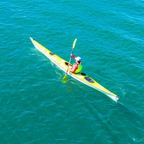 HEIMUNI Kayak Paddle Aluminum, Sup Paddle 222 cm Two-Piece Adjustable Kayaking Paddles Yellow