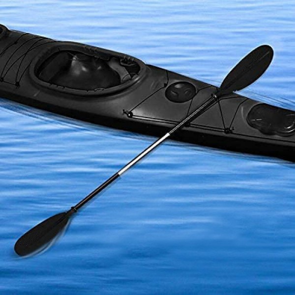 HEIMUNI Paddel Aluminium Doppelpaddel Paddel mit Verstellbaren Paddel-Blätter für Kanusport Kajakfahren Kanadier Boot Ruderboot Schwarz/Rot/Orange/Blau/Grün