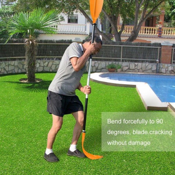 HEIMUNI Kayak Paddle Aluminum, Sup Paddle 222 cm Two-Piece Adjustable Kayaking Paddles Orange