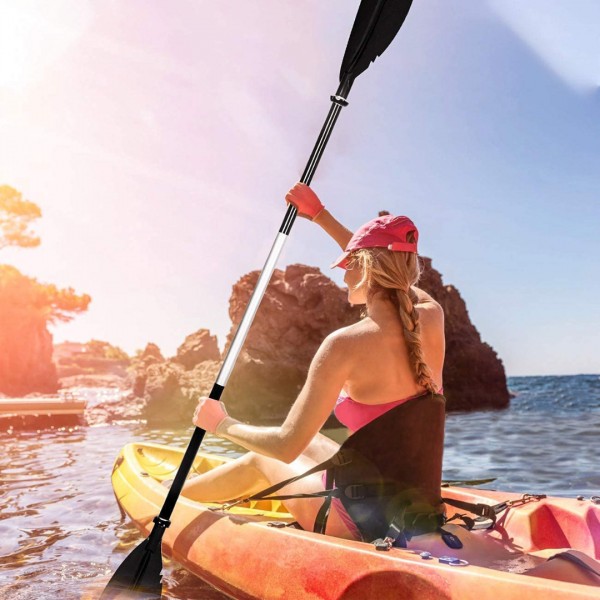 HEIMUNI Pagaia per Kayak Telescopica Pagaia Paddle in Alluminio Regolabile Removibili per SUP Canoa Boat Canoe Surfboard, Barche Gommone