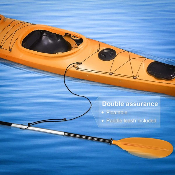 HEIMUNI Paddel Aluminium Doppelpaddel Paddel mit Verstellbaren Paddel-Blätter für Kanusport Kajakfahren Kanadier Boot Ruderboot Schwarz/Rot/Orange/Blau/Grün
