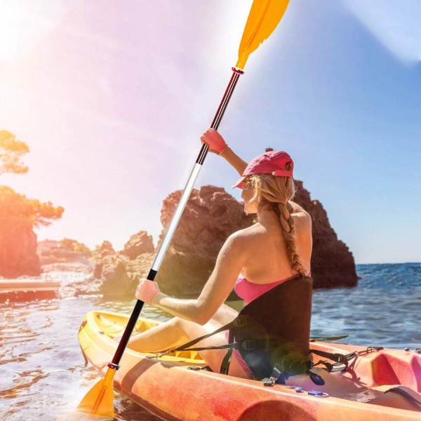 HEIMUNI Pagaia per Kayak Telescopica Pagaia Paddle in Alluminio Regolabile Removibili per SUP Canoa Boat Canoe Surfboard, Barche Gommone